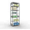 Rayonnage à emboîter MULTIplus150 - utilisable des 2 côtés - module de base - l. 1000 x P 600 x H 3000 mm - 7 étagères - capacité de charge par étagère 150 kg - renforcé par des traverses de longueur - acier - galvanisé