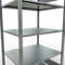 Rayonnage à emboîter MULTIplus150 - utilisable des 2 côtés - module de base - l. 1000 x P 800 x H 2000 mm - 5 étagères - capacité de charge par étagère 150 kg - renforcé par des traverses de longueur - acier - galvanisé