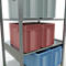 Rayonnage à emboîter MULTIplus150 - utilisable des 2 côtés - module de base - l. 1000 x P 800 x H 2500 mm - 6 étagères - capacité de charge par étagère 150 kg - renforcé par des traverses de longueur - acier - galvanisé