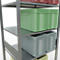 Rayonnage à emboîter MULTIplus150 - utilisable des 2 côtés - module de base - l. 1000 x P 800 x H 3000 mm - 7 étagères - capacité de charge par étagère 150 kg - renforcé par des traverses de longueur - acier - galvanisé