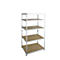Rayonnage à emboîter pour charges lourdes, rayonnage complet, avec 5 tablettes, 1800x920x460 mm, galvanisé