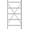 Dessin en noir et blanc d'une charpente en acier avec des entretoises horizontales et des contreventements diagonaux.
