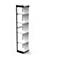 Rayonnage d'angle en acier PROGRESS 2000, avec fond, l. 750 x P 400 x H 2250 mm, cadre noir