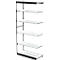 Rayonnage d’archives PROGRESS 2000, en acier, sans fond, l. 1000 x P 400 x H 2250 mm, cadre noir