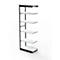 Rayonnage d’archives PROGRESS 2000, en acier, sans fond, l. 750 x P 600 x H 2250 mm, cadre noir