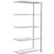 Rayonnage d’extension H 2000 x l. 1000 x T 500 mm, gris clair, avec 5 tablettes