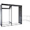 Rayonnage de loisirs/multi-rayonnage emboîtable ORDO Flex, multifonctionnel, 3 tablettes, sans établi, charge admissible par élément 500 kg, L 2370 x P 635 x 2200 mm, noir profond RAL 9005