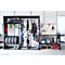 Rayonnage de loisirs/multi-rayonnage emboîtable ORDO Flex, multifonctionnel, 3 tablettes, sans établi, charge admissible par élément 500 kg, L 2370 x P 635 x 2200 mm, noir profond RAL 9005
