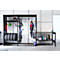 Rayonnage de loisirs/multi-rayonnage emboîtable ORDO Flex, multifonctionnel, 3 tablettes, sans établi, charge admissible par élément 500 kg, L 2370 x P 635 x 2200 mm, noir profond RAL 9005