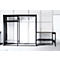 Rayonnage de loisirs/multi-rayonnage emboîtable ORDO Flex, multifonctionnel, 3 tablettes, sans établi, charge admissible par élément 500 kg, L 2370 x P 635 x 2200 mm, noir profond RAL 9005