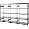 Rayonnage emboîtable ORDO Business - acier - 1 élément de base + 2 éléments d'extension – modulaire – charge admissible 1200 kg - l. 2330 x P 435 x H 2000 mm - avec 15 tablettes – noir profond RAL 9005