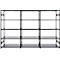 Rayonnage emboîtable ORDO Business - acier - 1 élément de base + 2 éléments d'extension – modulaire – charge admissible 1200 kg - l. 2330 x P 435 x H 2000 mm - avec 15 tablettes – noir profond RAL 9005