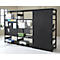 Rayonnage emboîtable ORDO Business - acier - 1 élément de base + 2 éléments d'extension – modulaire – charge admissible 1200 kg - l. 3080 x P 535 x H 2000 mm - avec 15 tablettes – noir profond RAL 9005