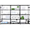 Rayonnage emboîtable ORDO Business - acier - 1 élément de base + 2 éléments d'extension – modulaire – charge admissible 1200 kg - l. 3080 x P 535 x H 2000 mm - avec 15 tablettes – noir profond RAL 9005