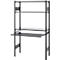 Rayonnage emboîtable ORDO Home, rayonnage de base, 3 tablettes, multifonctionnel, mobile, L 1060 x P 435 x H 1750 mm, noir profond mat RAL 9005