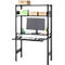 Rayonnage emboîtable ORDO Home, rayonnage de base, 3 tablettes, multifonctionnel, mobile, L 1060 x P 435 x H 1750 mm, noir profond mat RAL 9005