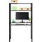 Rayonnage emboîtable ORDO Home, rayonnage de base, 3 tablettes, multifonctionnel, mobile, L 1060 x P 435 x H 1750 mm, noir profond mat RAL 9005