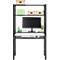 Rayonnage emboîtable ORDO Home, rayonnage de base, 3 tablettes, multifonctionnel, mobile, L 1060 x P 435 x H 1750 mm, noir profond mat RAL 9005