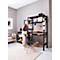 Rayonnage emboîtable ORDO Home, rayonnage de base, 3 tablettes, multifonctionnel, mobile, L 1060 x P 435 x H 1750 mm, noir profond mat RAL 9005