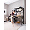 Rayonnage emboîtable ORDO Home, rayonnage de base, 3 tablettes, multifonctionnel, mobile, L 1060 x P 435 x H 1750 mm, noir profond mat RAL 9005