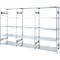 Rayonnage emboîtable ORDO Industry - acier - 1 élément de base + 2 éléments d'extension – modulaire – charge admissible 1200 kg - l. 2330 x P 635 x H 2000 mm - avec 15 tablettes – galvanisé