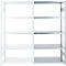 Rayonnage emboîtable ORDO Industry - acier - élément d'extension – modulaire – charge admissible 1200 kg - l. 1010 x P 435 x H 2000 mm - avec 5 tablettes – galvanisé