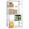 Rayonnage emboîtable ORDO Industry - acier - élément de base – modulaire – charge admissible 1200 kg - l. 1060 x P 535 x H 2000 mm - avec 5 tablettes - galvanisé
