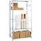 Rayonnage emboîtable ORDO Industry, élément de base, modulaire, 5 tablettes, charge admissible par tablette 140 kg, charge admissible par élément 1200 kg, L 1060 x P 435 x H 2000 mm, acier galvanisé