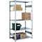 Rayonnage emboîtable ORDO Industry, élément de base, modulaire, 5 tablettes, charge admissible par tablette 140 kg, charge admissible par élément 1200 kg, L 1060 x P 635 x H 2000 mm, acier galvanisé