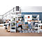 Rayonnage emboîtable ORDO Professional - acier - 1 élément de base + 2 éléments d'extension – modulaire – charge admissible 1200 kg - l. 2330 x P 435 x H 2000 mm - avec 15 tablettes – blanc signalisation RAL 9016