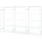 Rayonnage emboîtable ORDO Professional - acier - 1 élément de base + 2 éléments d'extension – modulaire – charge admissible 1200 kg - l. 2330 x P 435 x H 2000 mm - avec 15 tablettes – blanc signalisation RAL 9016