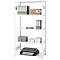 Rayonnage emboîtable ORDO Professional - acier - élément de base – modulaire – charge admissible 1200 kg - l. 1360 x P 435 x H 2000 mm - avec 5 tablettes – blanc trafic RAL 9016