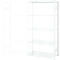 Rayonnage emboîtable ORDO Professional, rayonnage annexe, modulaire, 5 tablettes, charge admissible par tablette 140 kg, charge admissible par élément 1200 kg, L 1010 x P 535 x H 2000 mm, acier, blanc trafic RAL 9016