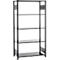 Rayonnage emboîtable Schulte Lagertechnik MULTIplus 150, rayonnage de base avec traverses de longueur, 5 tablettes réglables en hauteur, jusqu'à 1300 kg, L 1000 x P 500 x H 2000 mm acier, noir