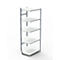 Rayonnage en acier PROGRESS 2000, module de rayonnage d’angle, sans panneau arrière, H 1900 x l. 400 mm + P 300 mm, cadre argent