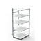 Rayonnage en acier PROGRESS 2000, module de rayonnage d’angle, sans panneau arrière, H 1900 x l. 400 mm + P 600 mm, cadre argent