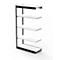Rayonnage en acier PROGRESS 2000, module, sans panneau arrière, H 1900 x l. 750 x P 600 mm, cadre noir