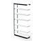 Rayonnage en acier PROGRESS 2000, module, sans panneau arrière, H 2600 x l. 1000 x P 600 mm, cadre argent