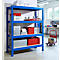 Rayonnage longue portée - module de base - l. 1600 x P 600 x H 2000 mm - 4 étagères - capacité de charge par étagère 500 kg - laqué époxy - bleu ciel RAL 5015