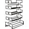 Rayonnage ouvert Variabo, module d'extension, utilisable des deux côtés, profondeur de compartiment 250 mm, 1000 x 2000 mm
