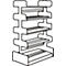 Rayonnage ouvert Variabo, module de base, utilisable des deux côtés, profondeur de compartiment 400 mm, 1000 x 2500 mm