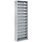 Rayonnage pour magasins, hauteur 1980 mm, 12 tablettes, sans bacs, gris clair