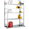 Rayonnage pour produits dangereux asecos REG-B 1372, L 1360 x P 725 x H 2000 mm, avec bac de rétention au sol de 57 l et 4 étagères grillagées en acier