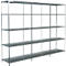 Rayonnage sans boulon, H 2000 x L 2600 x P 350 mm, galvanisé