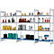 Rayonnage supplémentaire REG 1044 pour le stockage de marchandises dangereuses asecos REG 1044, L 1010 x P 440 x H 2000 mm, avec bac de rétention de 20 l et 3 étagères en treillis métallique