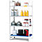 Rayonnage supplémentaire REG 1064 pour le stockage de marchandises dangereuses asecos REG 1064, L 1010 x P 640 x H 2000 mm, avec bac de rétention de 30 l et 3 étagères en treillis métallique