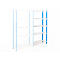 Rayonnage universel à emboîter, module d'extension, 5 tablettes grillagées, cap. du compartiment 76 kg, l. 1500 x H 2000 x P 400 mm
