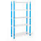 Rayonnage universel à emboîter, module de base, 5 tablettes grillagées, cap. du compartiment 115 kg, l. 1250 x H 2000 x P 400 mm