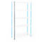 Rayonnage universel à emboîter, supports, avec pieds en plastique, H 1750 mm, gris clair