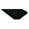 Schwarze Gaming-Tastatur, grün beleuchtet. Razer-Logo. Tasten mit grüner Schrift. Enter-Taste deutlich sichtbar.